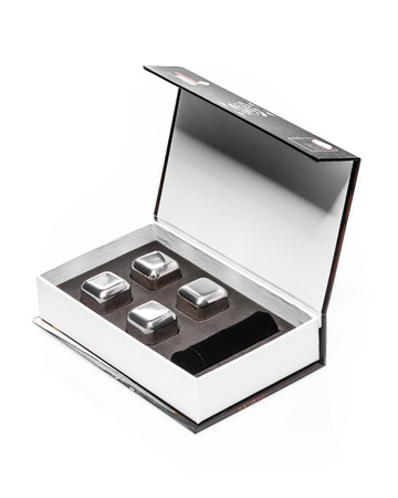 Metalowe kostki do drinków