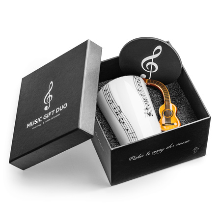 Zestaw muzyka duo - Kubek GITARA KLASYCZNA + podkładka