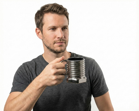 Kubek  ŚRUBA - SREBRNY