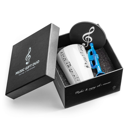 Zestaw muzyka duo - Kubek TRĄBKA + podkładka 