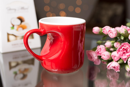 Zestaw SERCE Kubek z łyżeczką