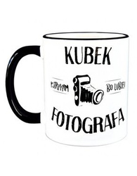 Kubek z czarnym uszkiem - Kubek Fotografa - Pstrykam, Bo Lubię