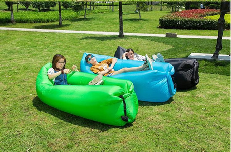 Dmuchana sofa - niebieska