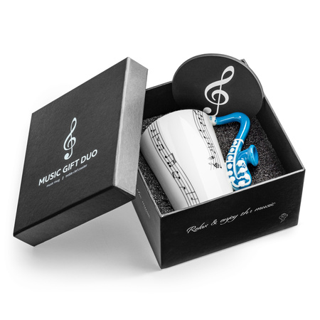 Zestaw muzyka duo - Kubek SAKSOFON  + podkładka 