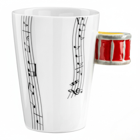 Zestaw muzyka duo - Kubek PERKUSJA - pomarańczowa + podkładka 