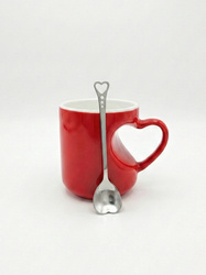 Zestaw SERCE Kubek z łyżeczką