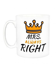 Kubek biały - Kubek MRS. RIGHT