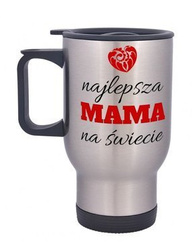 Kubek termiczny srebrny - Najlepsza Mama Na Świecie