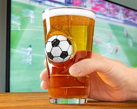 Szklanka PIŁKA NOŻNA - UWIĘZIONA W SZKLE