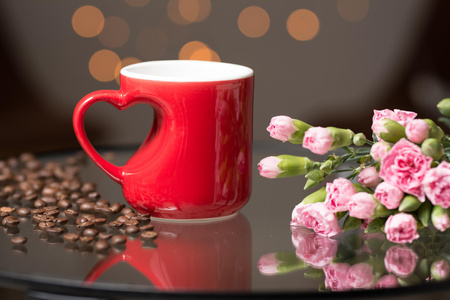 Zestaw SERCE Kubek z łyżeczką