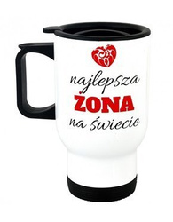Kubek termiczny biały - Najlepsza Żona Na Świecie