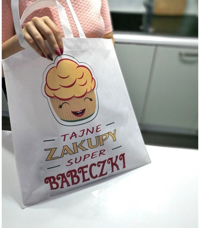 Torba na zakupy - Super Babeczka - pomarańczowa