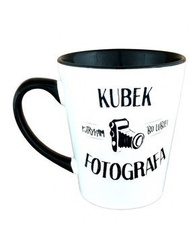 Kubek latte z czarnym uszkiem - Dla Fotografa - Prezent