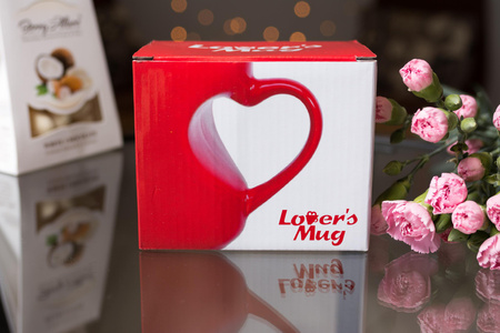 Zestaw SERCE Kubek z łyżeczką