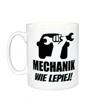 Kubek biały - Kubek Mechanika Biały - Mechanik Wie Lepiej