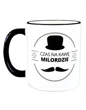 Kubek z czarnym uszkiem - Czas Na Kawę Milordzie - RETRO