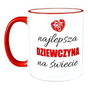 Kubek z czerwonym uszkiem - Najlepsza Dziewczyna Na Świecie