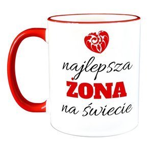 Kubek z czerwonym uszkiem - Najlepsza Żona Na Świecie