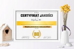 Certyfikat - 60 Urodziny