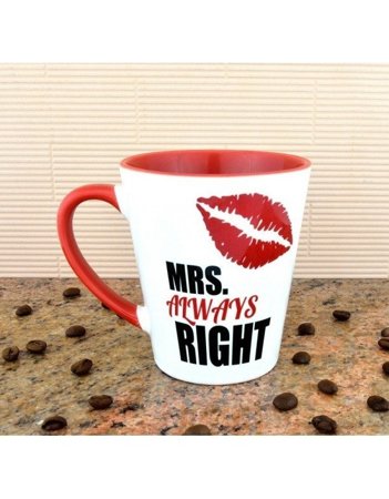 Kubek latte z czerwonym uszkiem - MRS. Always Right