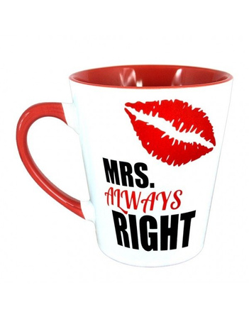 Kubek latte z czerwonym uszkiem - MRS. Always Right