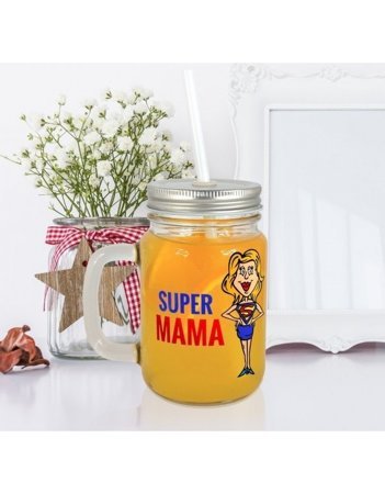 Słoiczek do picia - Super Mama