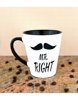 Kubek latte z czarnym uszkiem - Z Wąsem - Mr. RIGHT