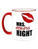 Kubek z czerwonym uszkiem - Mrs. Right